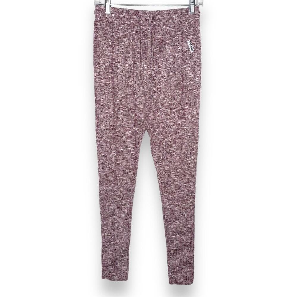 Gymshark Berry Slounge Berry Red Marl Jogger Leggings Medium